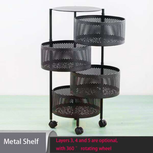 4 Layer Round Shape Kitchen Rack