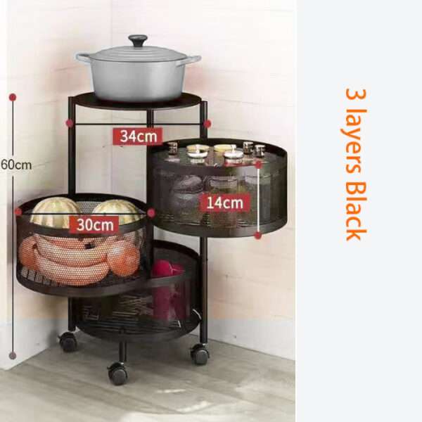 4 Layer Round Shape Kitchen Rack