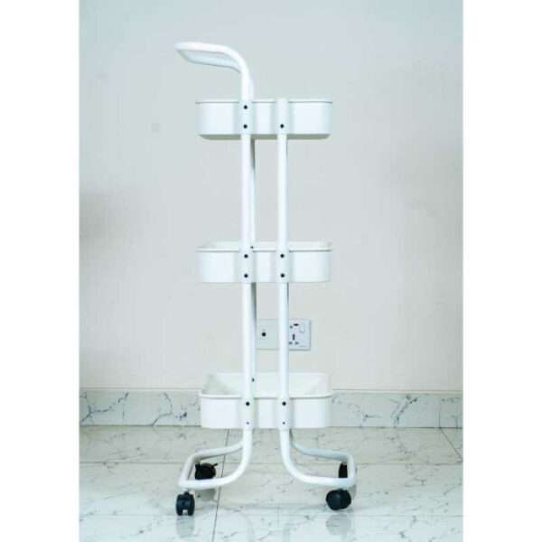 3 Layer Trolley Rack (White Colour)