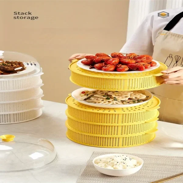 Multifunctional 5 layer Food Safety Cover (Yellow Colour)