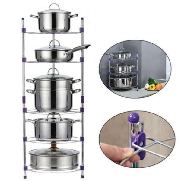 Super Pot Stand 5 Layer Kitchen Pot Organizer