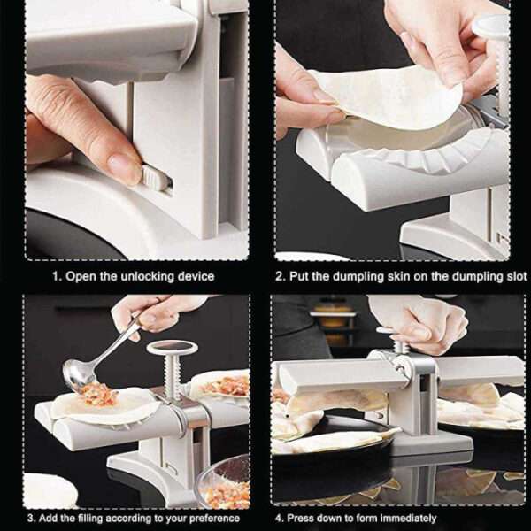 Dumpling Maker Household Double Head Automatic Dumpling Maker Press Mold Making Tool Easy to Use for Dumplings