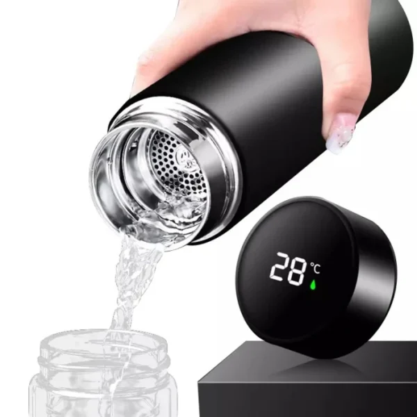 Stainless Steel Water Bottle With Automatic LED Temperature Display 500 ML