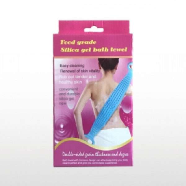 Food Grade Silica Gel Bath Towel( Rub Brush Pull Back Strip Rub Back Belt Bathroom Tools)