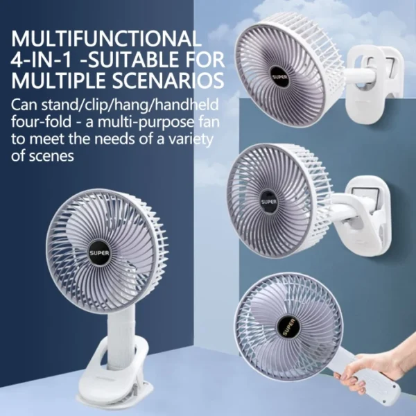 Portable Small Fan, Hand Held Cooling Fan, Small Portable Desk Fan, Mini Clip on Fan, Mini Fan with Stand, Outdoor Rechargeable Fan, Long Use Time