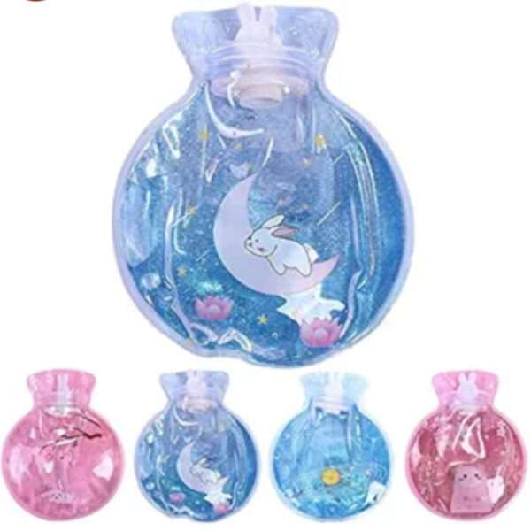 Cute Small Hot Water Bag (250) Round Shaped Glitter Print