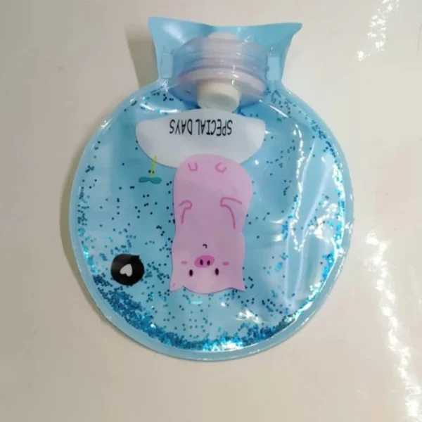 Cute Small Hot Water Bag (250) Round Shaped Glitter Print