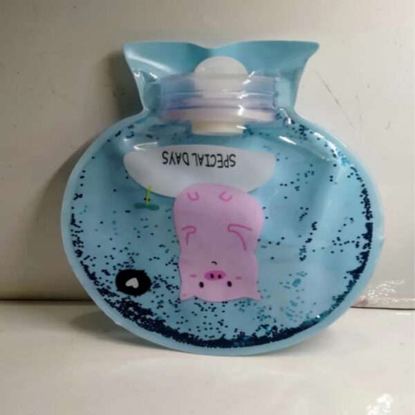 Cute Small Hot Water Bag (250) Round Shaped Glitter Print