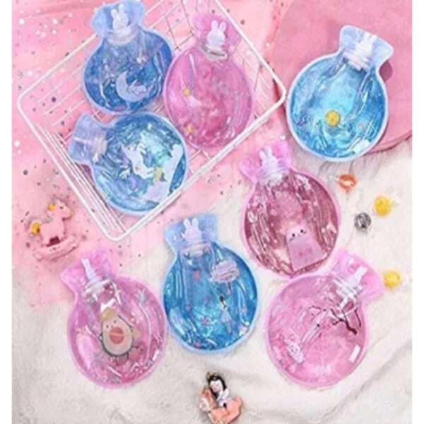 Cute Small Hot Water Bag (250) Round Shaped Glitter Print