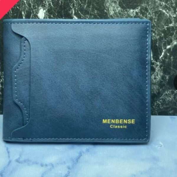 MENBENSE Wallet For Men Short Wallet PU Leather Card Wallet