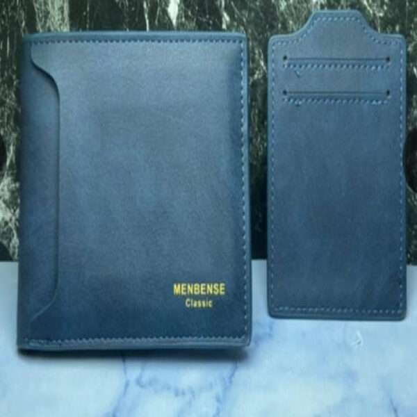 MENBENSE Wallet For Men Short Wallet PU Leather Card Wallet