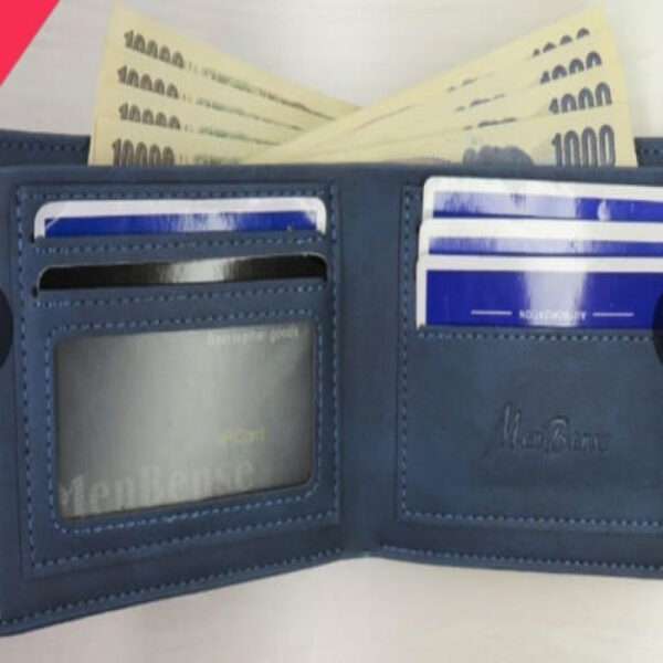 MENBENSE Wallet For Men Short Wallet PU Leather Card Wallet