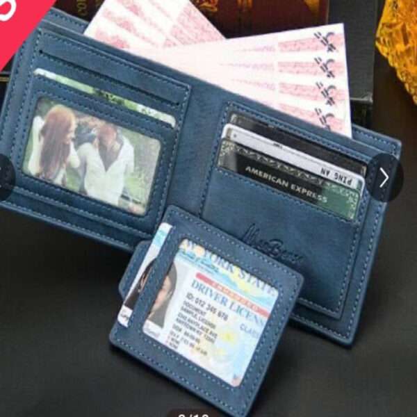 MENBENSE Wallet For Men Short Wallet PU Leather Card Wallet