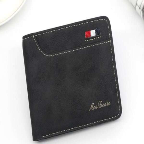 Customize Card Holder Men's Wallet Slim Stylish PU Leather Short Purse Simple Casual Men Wallets Navy Blue spotted design(Stylish casual multi-slot Men's Wallet Wallet Clip short)