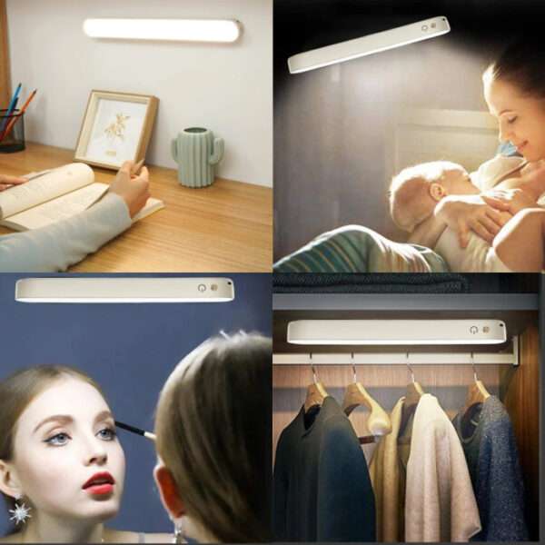 828 Rechargeable Reading LED Night Light Desk Lamp USB Stand Light for Bedroom Magnetic DimmingTable Lamp Computer Study Office