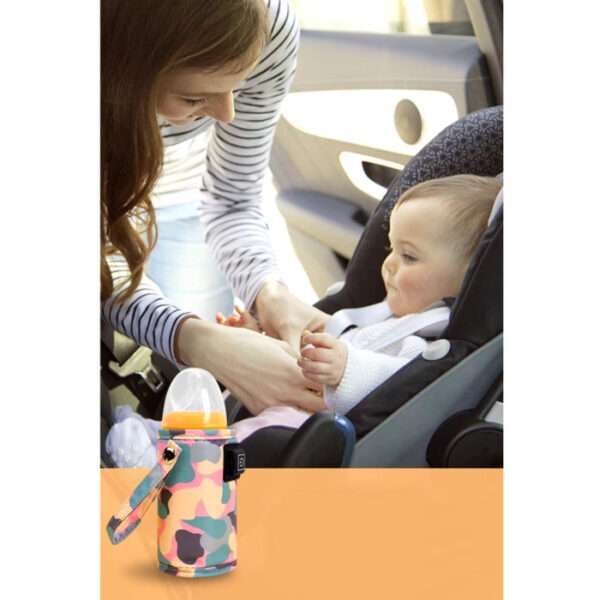 USB Milk Water Warmer Bottle Heater Travel Stroller Insulated Bag Baby Nursing Safe Kids Supplies for Outdoor Winter