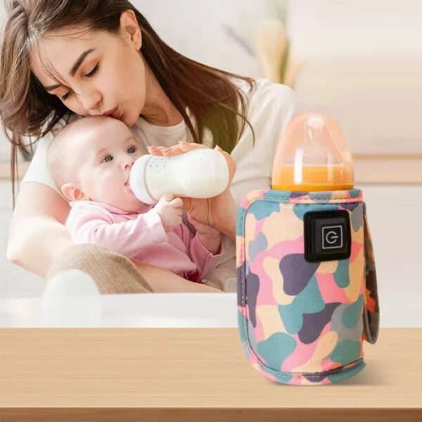 USB Milk Water Warmer Bottle Heater Travel Stroller Insulated Bag Baby Nursing Safe Kids Supplies for Outdoor Winter